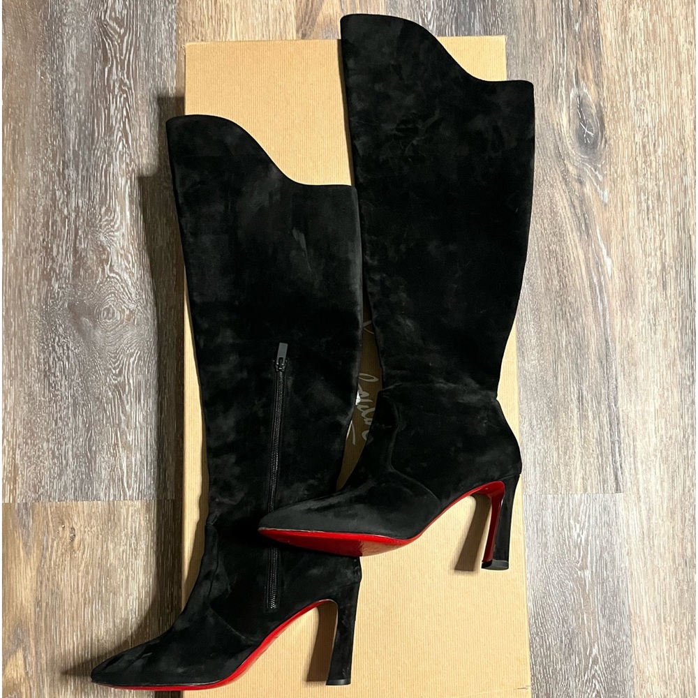 Christian Louboutin Suede Knee Boots Size 8 1/2